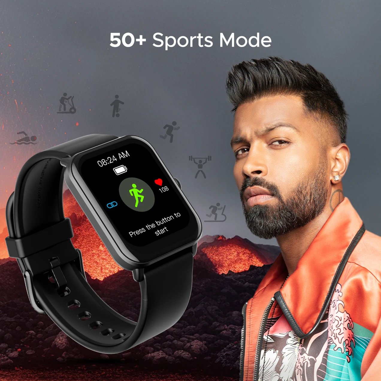 boAt Wave Fury Smartwatch (Active Black Strap, Free Size) - Image 5
