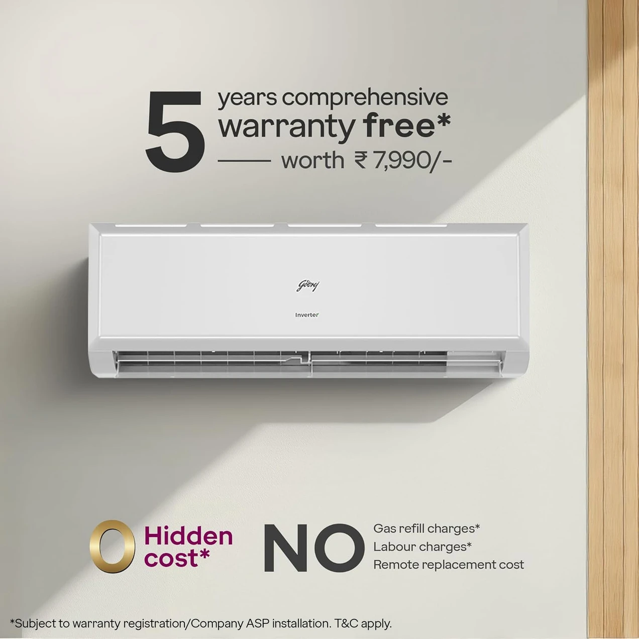 Godrej 2026 Model 1.5 Ton 3 Star Split Inverter with 5-in-1 convertible | AI - Image 7