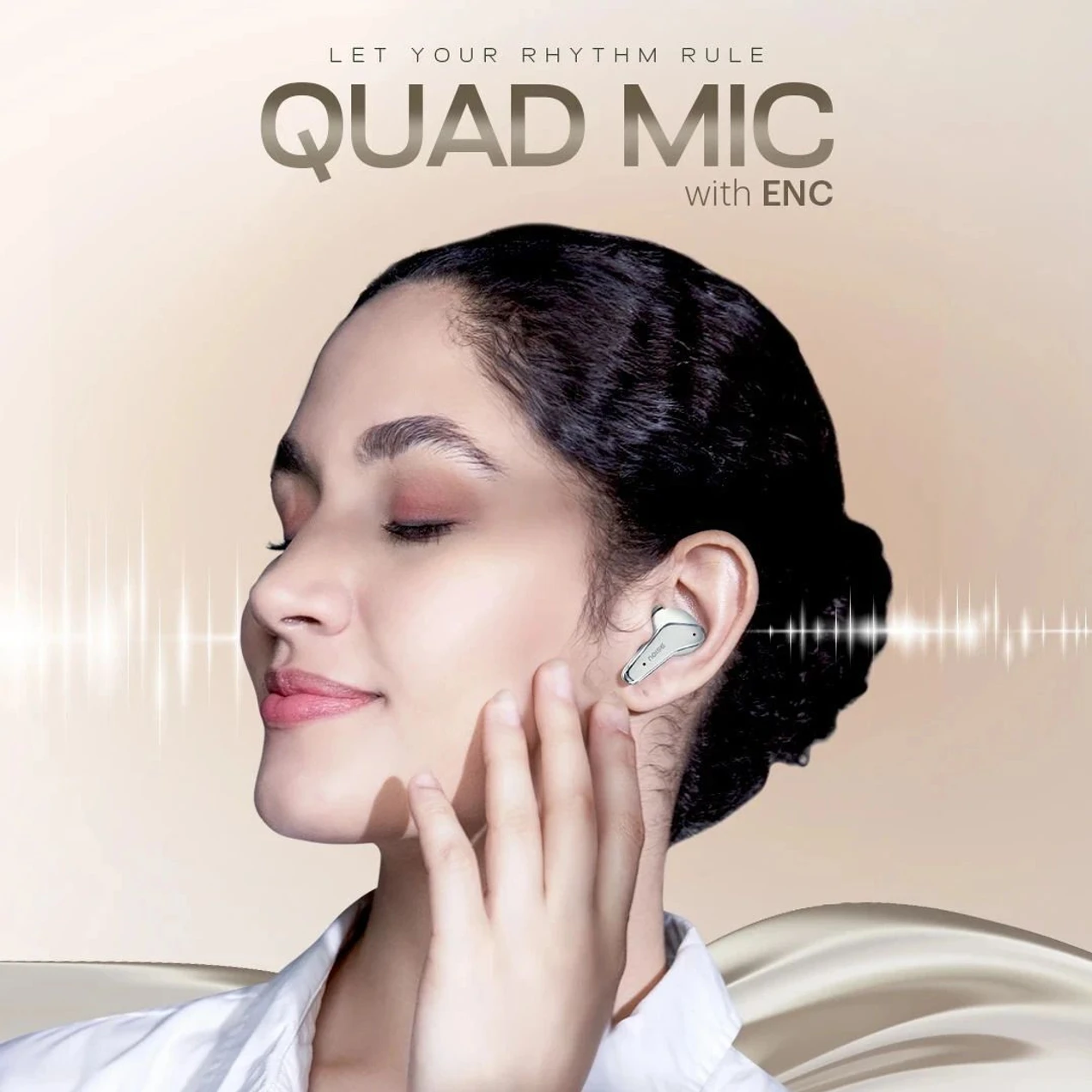 Noise Buds VS102 Elite with 50Hr Playtime, ENC, Quad Mic, Chrome finish Flybird Design Bluetooth - Image 4